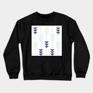 Boho Chic Blue Arrow Pattern Crewneck Sweatshirt